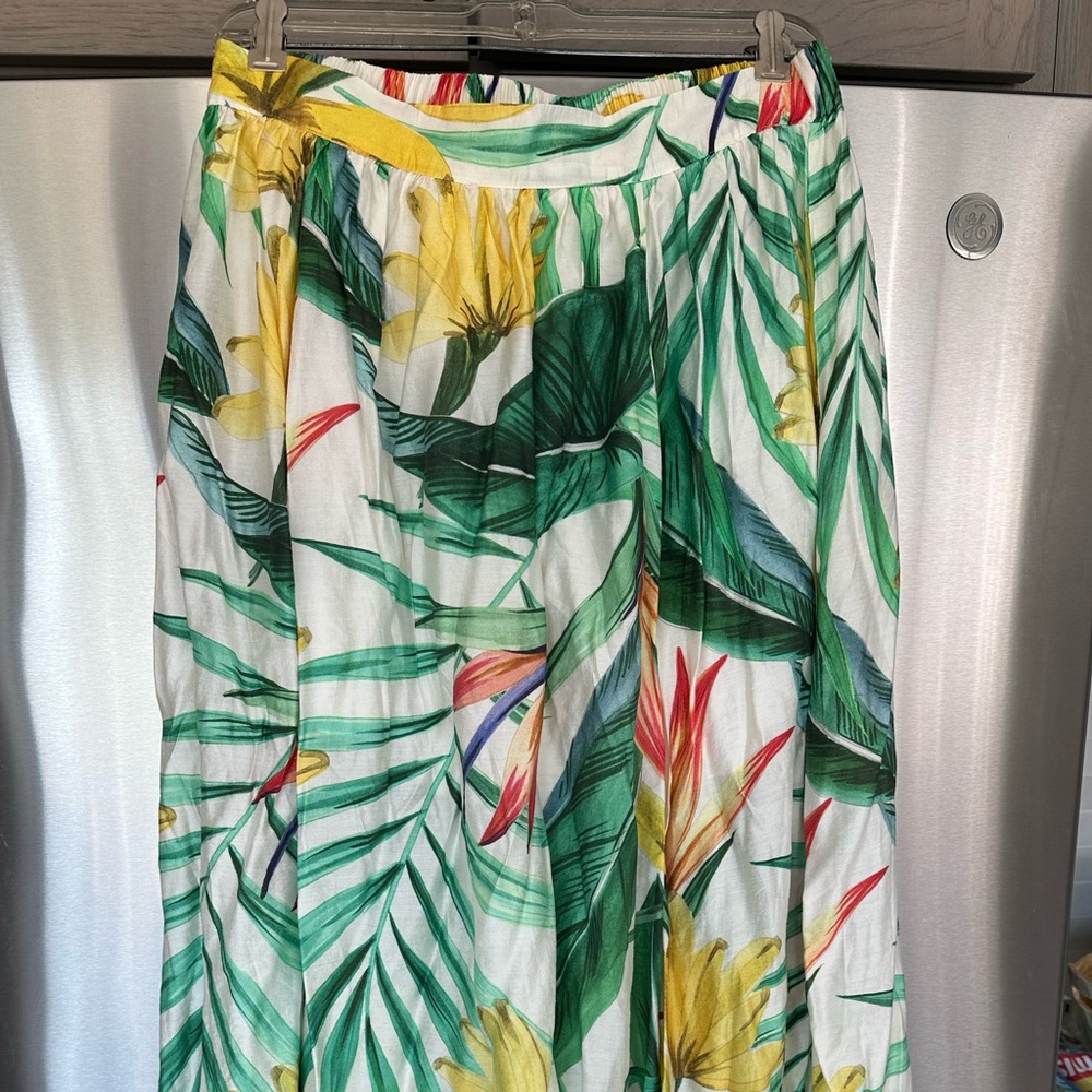 NWOT H&M Tropical Print Maxi Skirt M - Picture 3 of 9